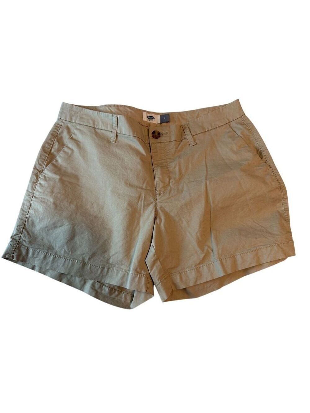 Old Navy Women's Beige Cargo Shorts Size 8 Flat Front Pockets